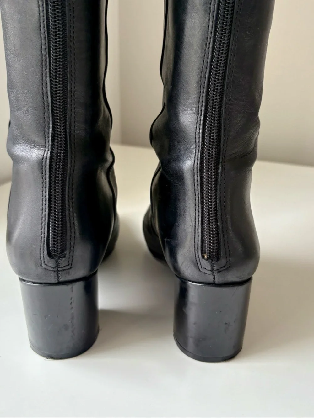 NINE WEST Black Over-the-Knee Leather Boots 6.5 - Picture 6 of 9